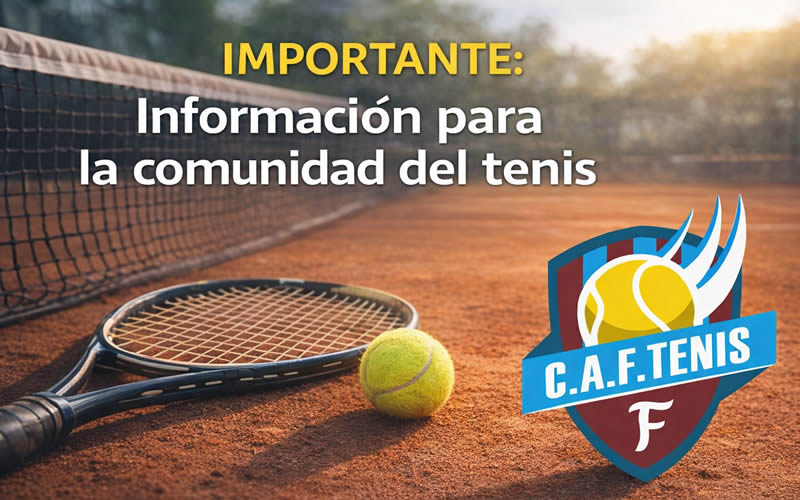 Comunicado institucional a los socios del tenis
