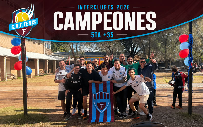 Caballeros 5&ordf; +35 campeones: una campa&ntilde;a enorme para el tenis del CAF