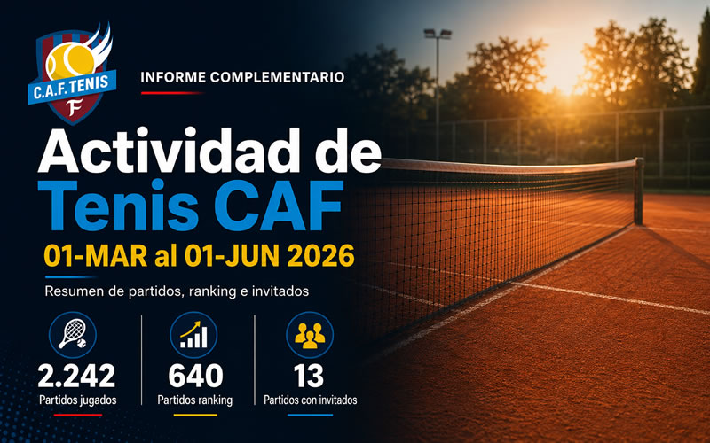 Tenis CAF 2026: informe complementario