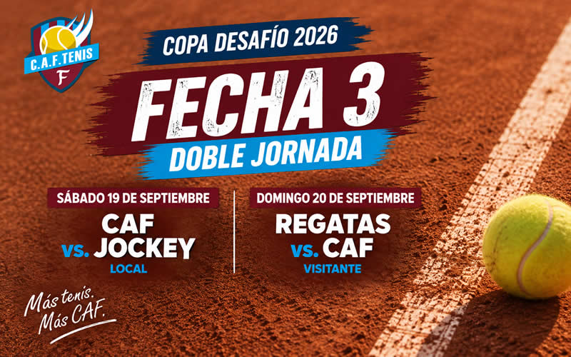 Copa Desafío: doble jornada para el CAF por la Fecha 3