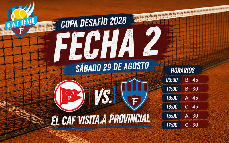 Copa Desaf&iacute;o: el CAF visita a Provincial por la Fecha 2