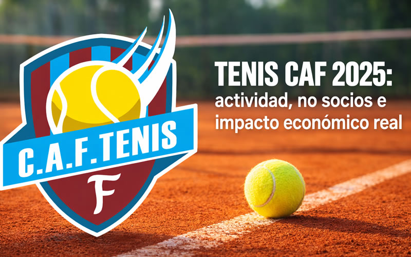 Tenis CAF 2025: actividad, no socios e impacto econ&oacute;mico real.