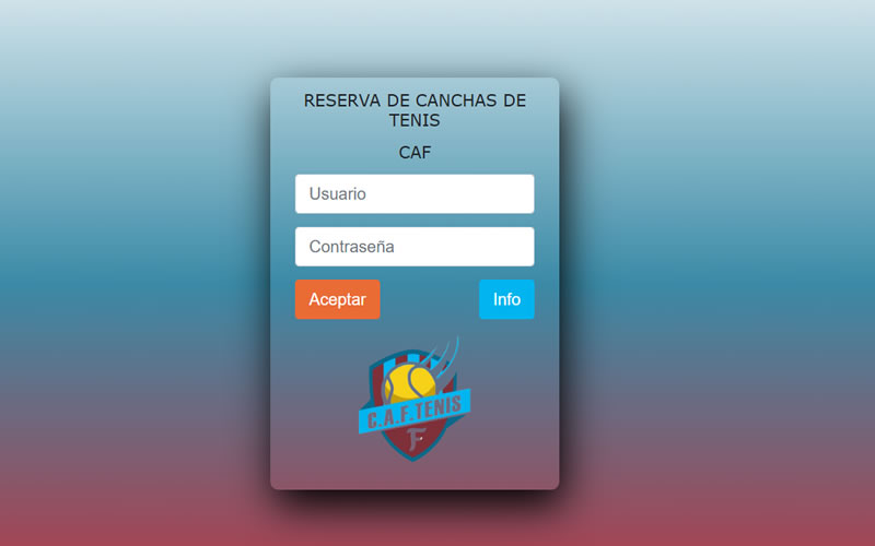 Mantenimiento programado en Tenis Reservas