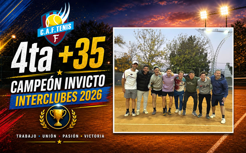 4ta +35, campe&oacute;n invicto en Interclubes 2026