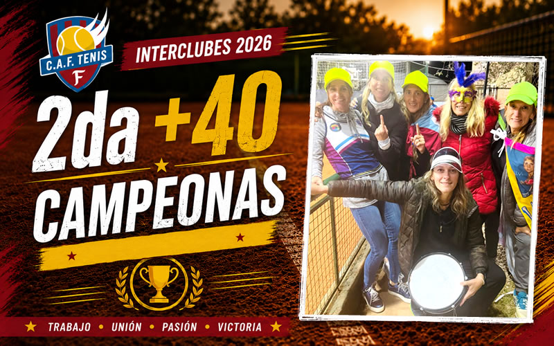 2ta +40 Damas, campeonas en Interclubes 2026