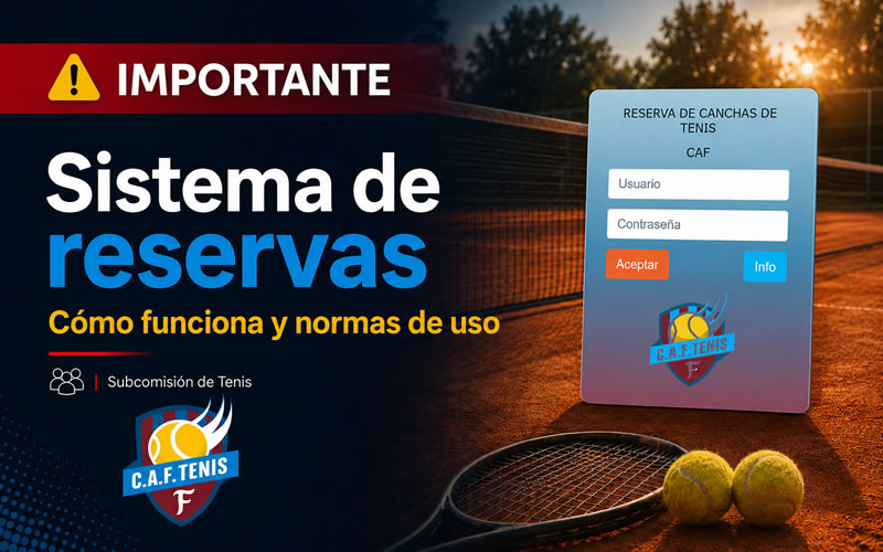 Reservas de tenis: funcionamiento y normas