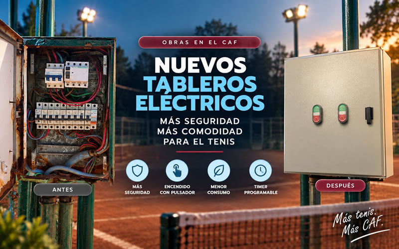 Comienza la renovación de los tableros eléctricos de las canchas